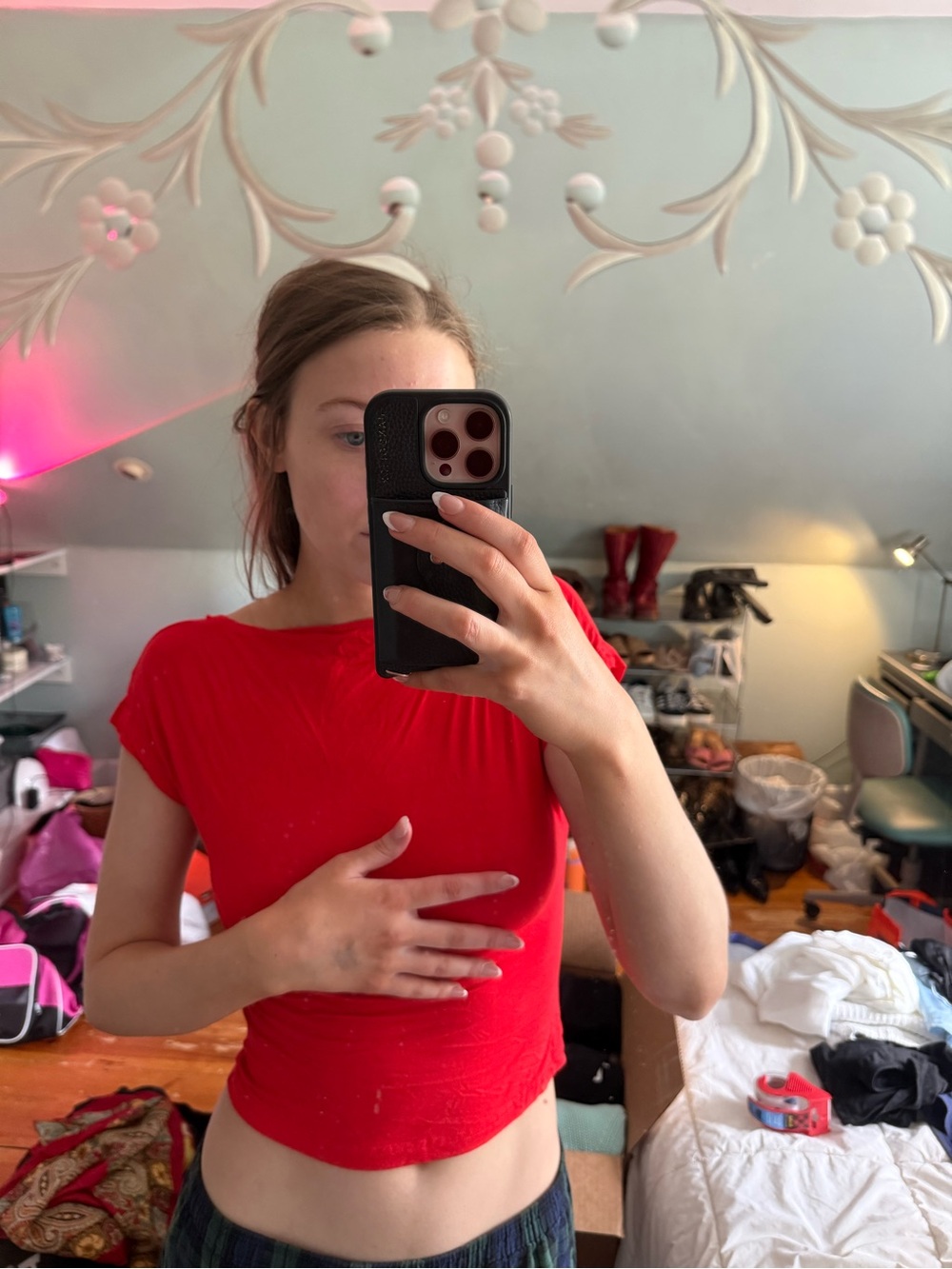 Red backless top - Picture 3 of 5